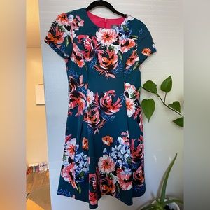 Vince Camuto Floral Pocket Dress